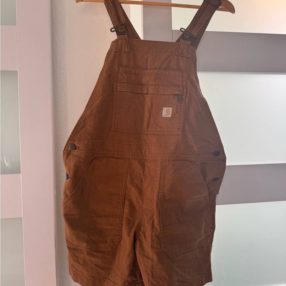 Carhartt Tan Relaxed Fit Overall Shorts